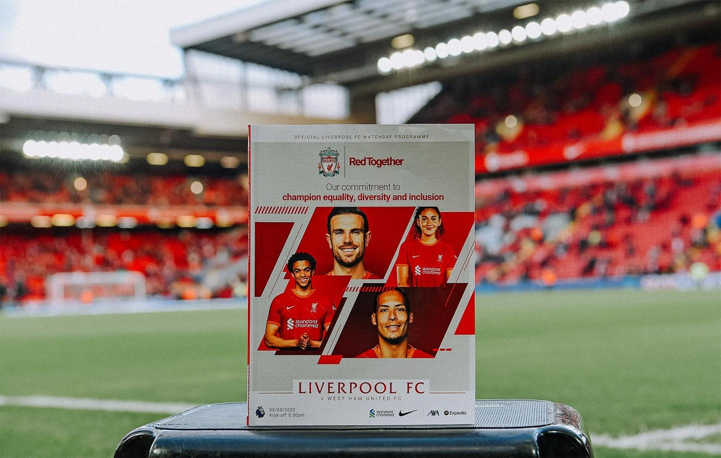 The cover of the programme for last season's Red Together fixture