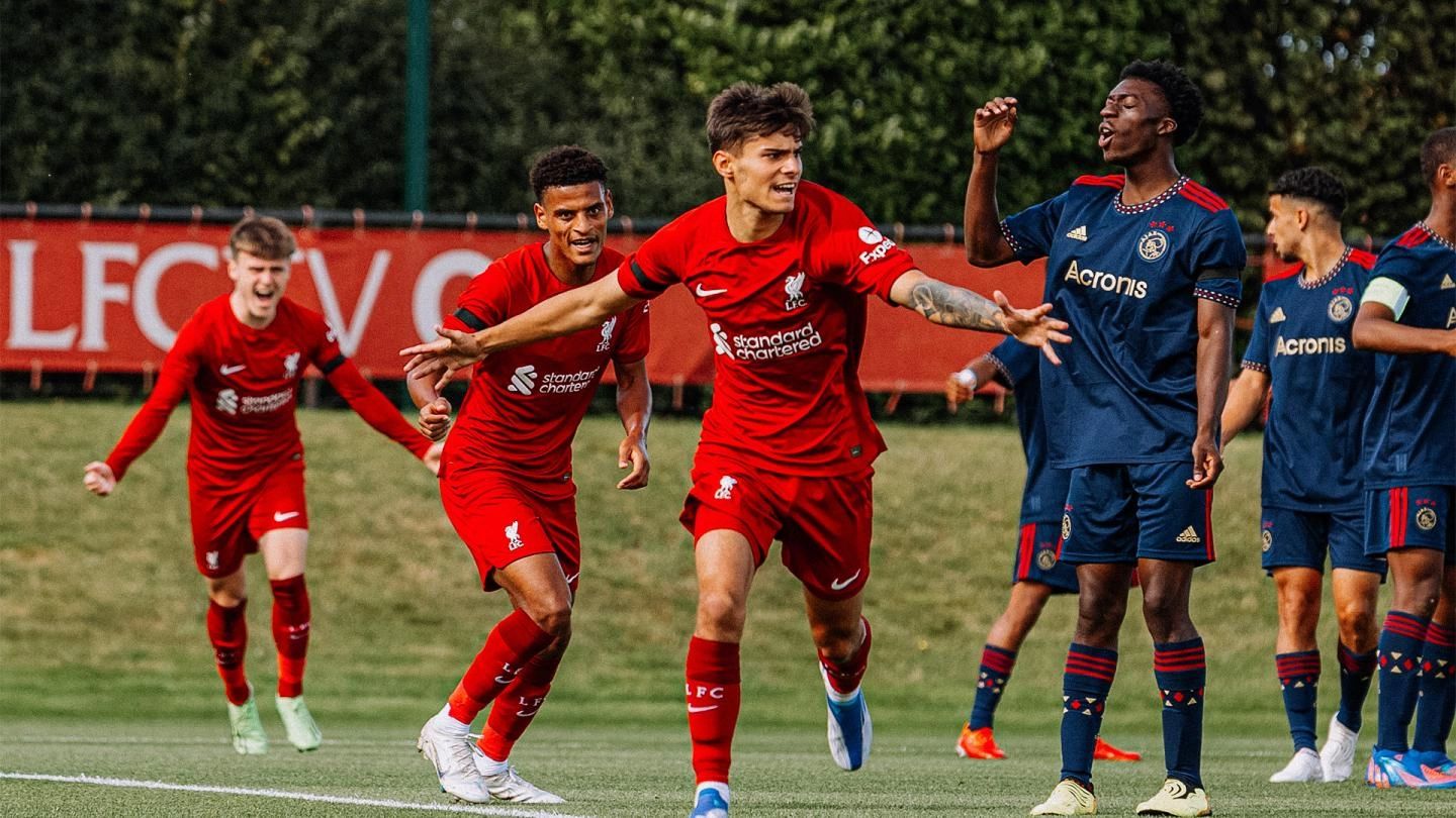 Oakley Cannonier's hat-trick helps Liverpool U19s beat Ajax in Youth League