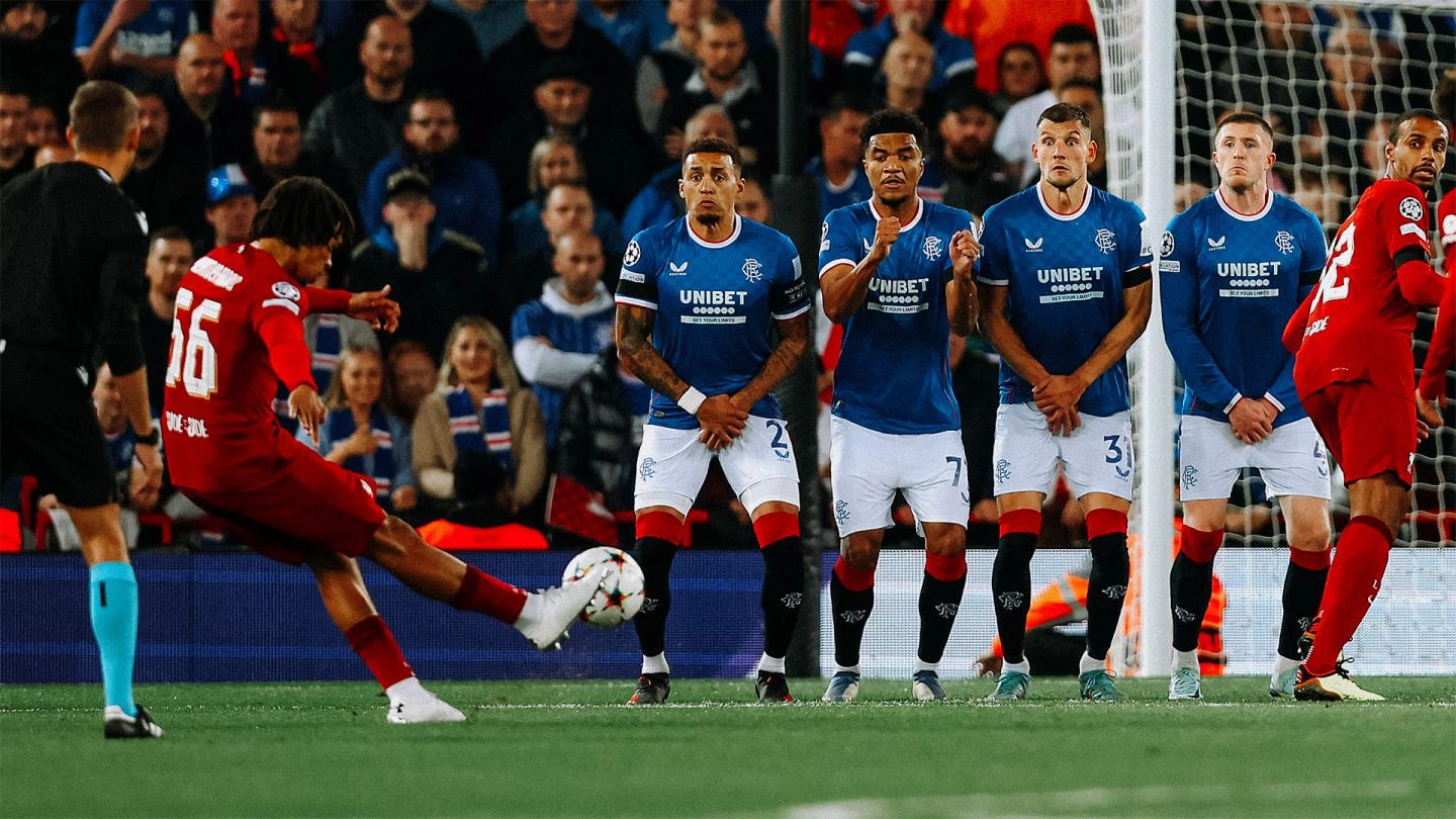 Liverpool Jordan Henderson praises Trent Alexander-Arnold after Rangers win.