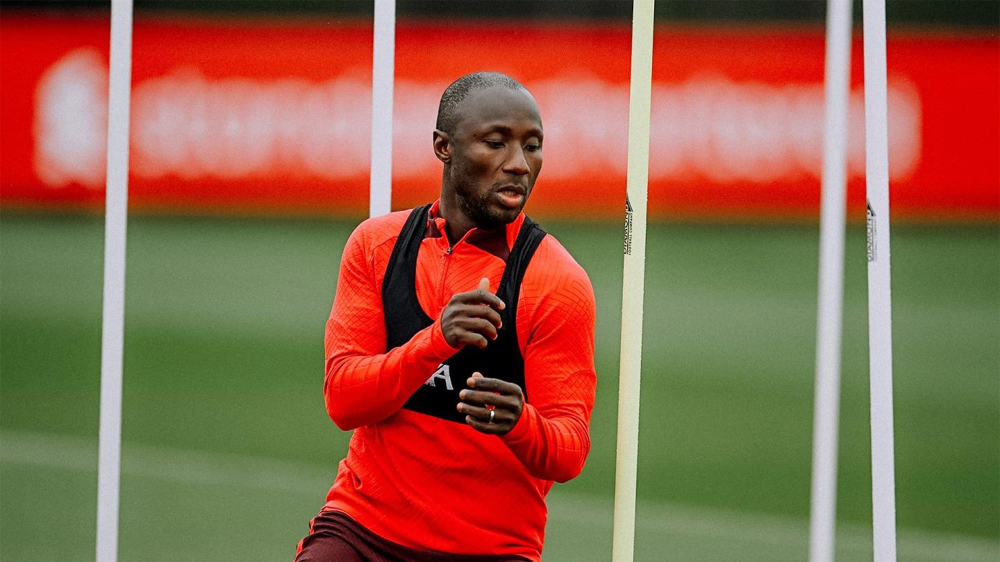 Training photos: Naby Keita involved as Reds' focus turns to Forest 