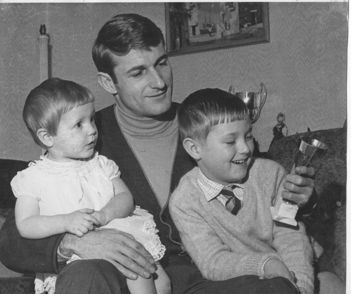 Roger with daughter Julie and son David