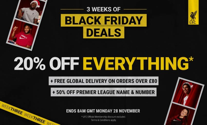 Get 20% off in LFC Retail's Black Friday sale - Liverpool FC