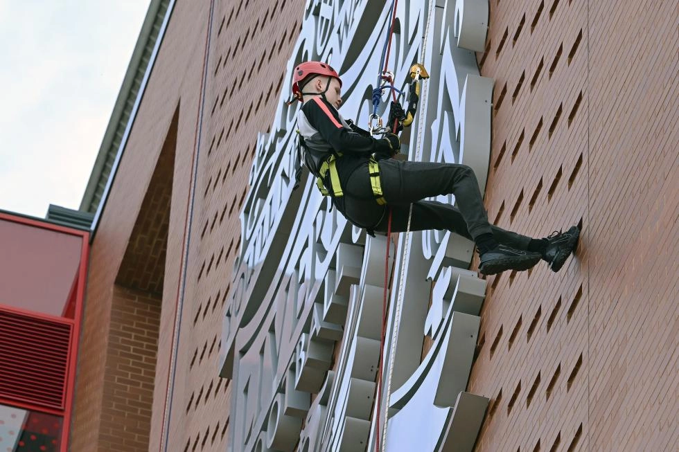 Teen LFC Official Members on The Anfield Abseil