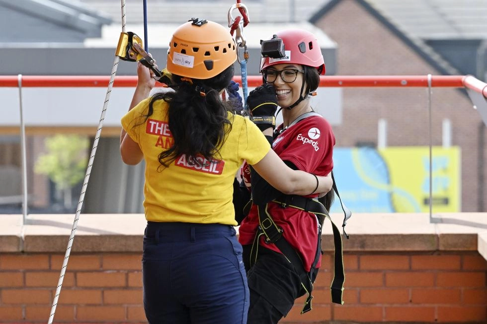 Teen LFC Official Members on The Anfield Abseil