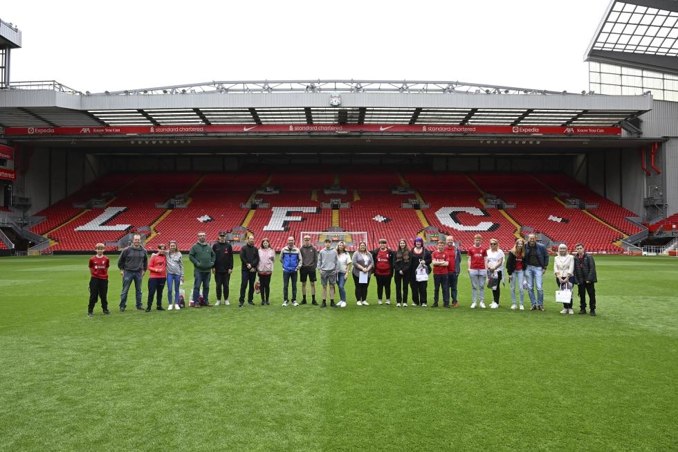 Teen LFC Official Members on the pitch