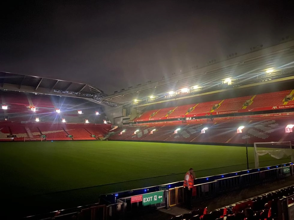 Kip On The Kop Anfield at night