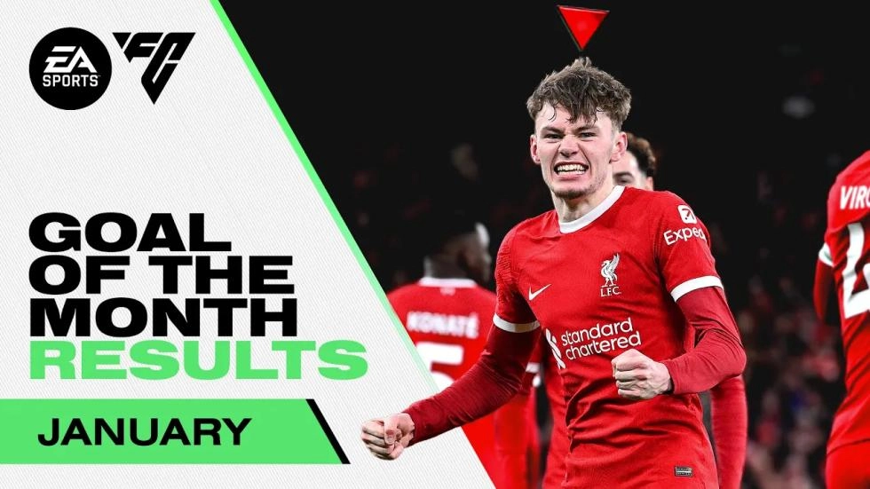 Conor Bradley wins Liverpool Goal of the Month for January