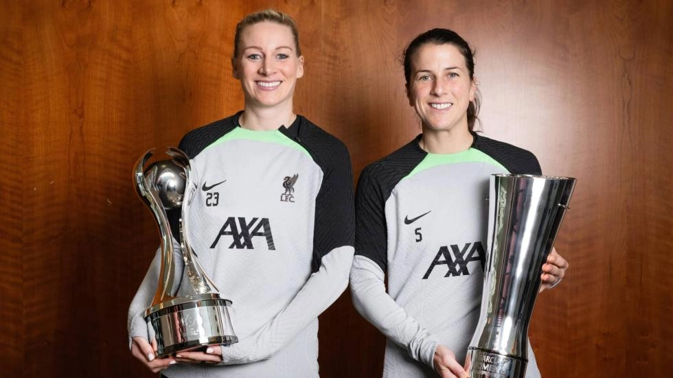 Historic LFC Women trophies take pride of place at AXA Melwood Training Centre