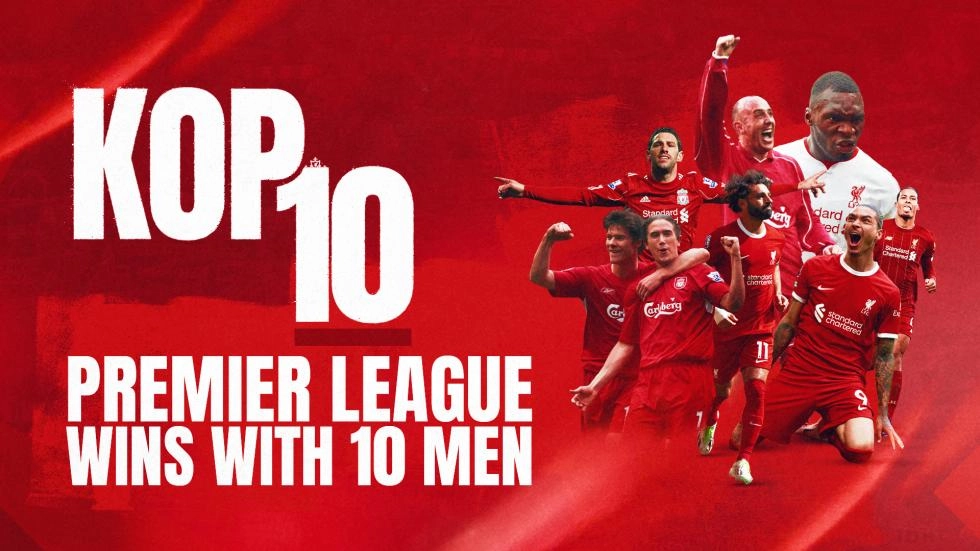 Kop 10: Liverpool's Premier League wins with 10 men