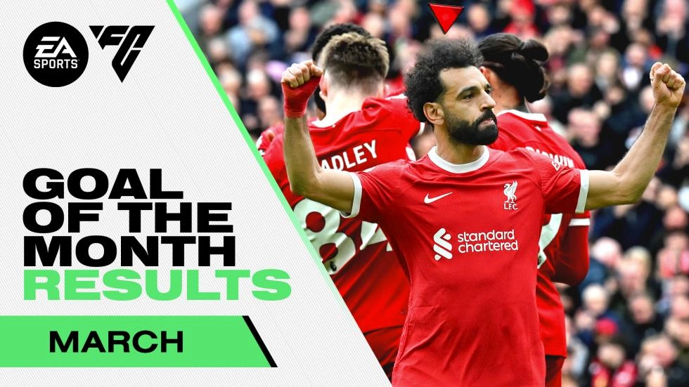 Mohamed Salah's Brighton winner voted Liverpool Goal of the Month