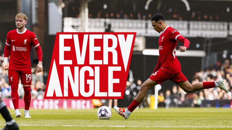 Watch every angle of Trent Alexander-Arnold's Fulham free-kick