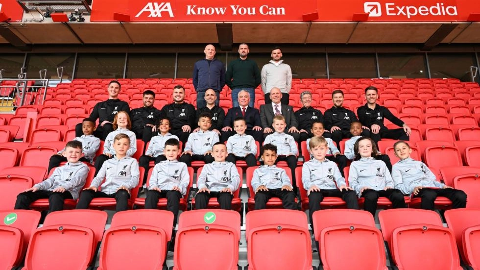 Liverpool FC's new U9s enjoy special signing day at Anfield