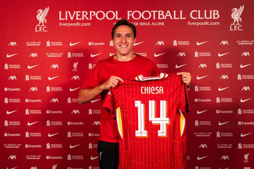 NIKE リヴァプールFC CHIESA 14 ユニフォーム Federico Chiesa's Liverpool shirt number revealed - Liverpool FC