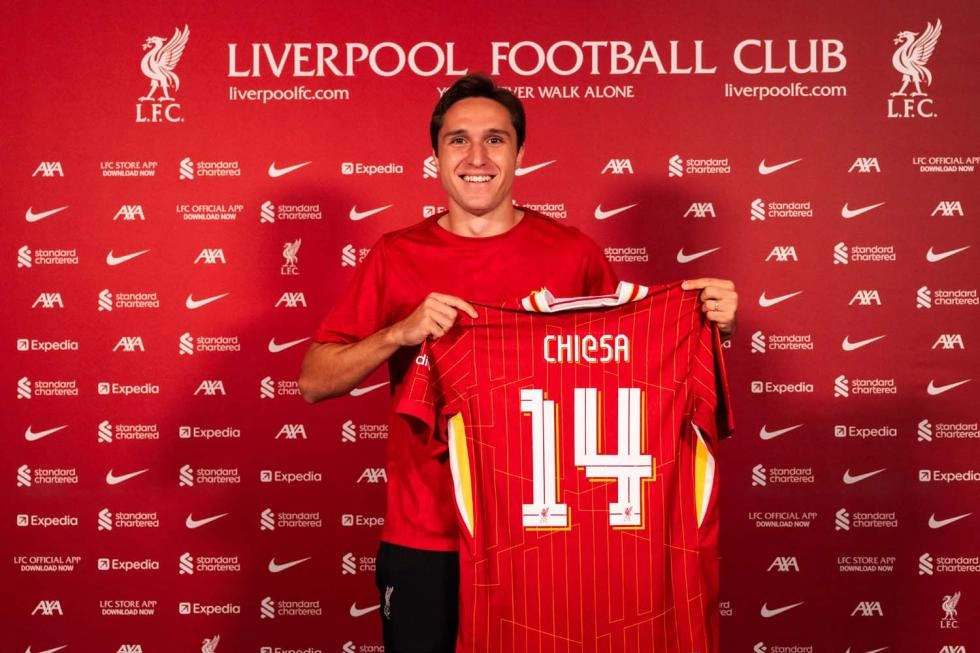 NIKE リヴァプールFC CHIESA 14 ユニフォーム Federico Chiesa's Liverpool shirt number revealed - Liverpool FC