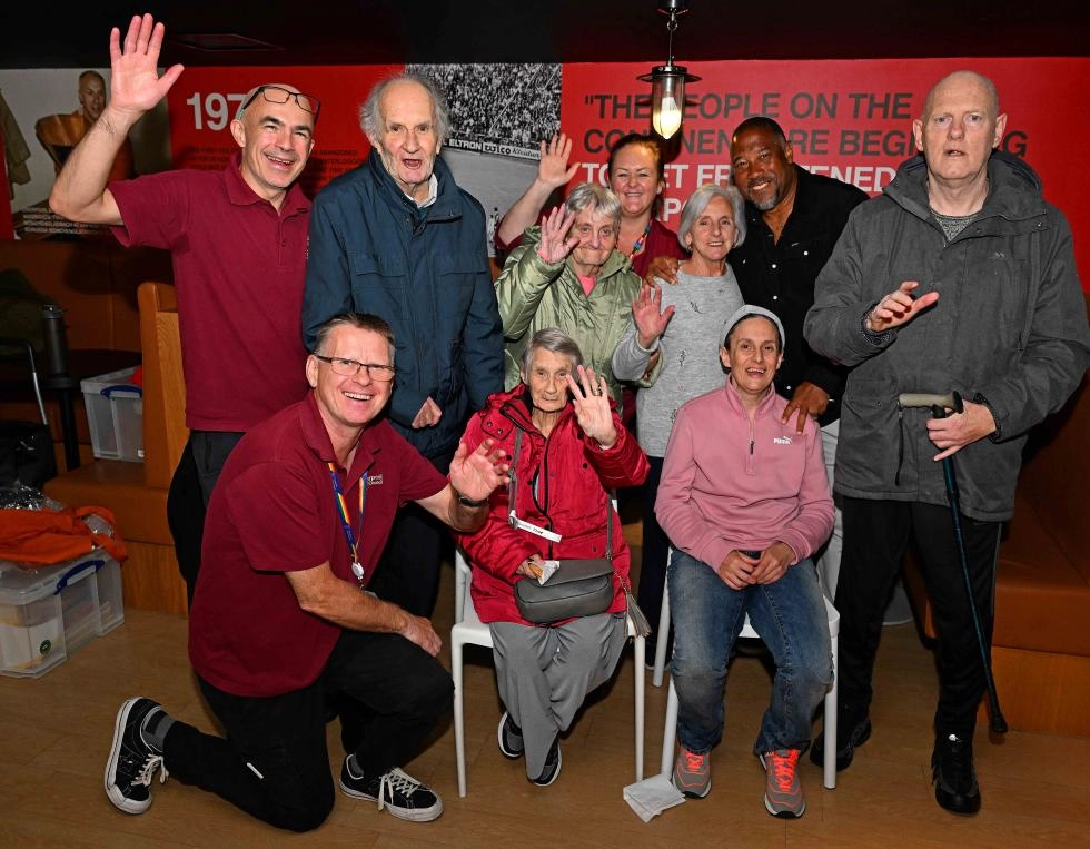 Group of people with John Barnes