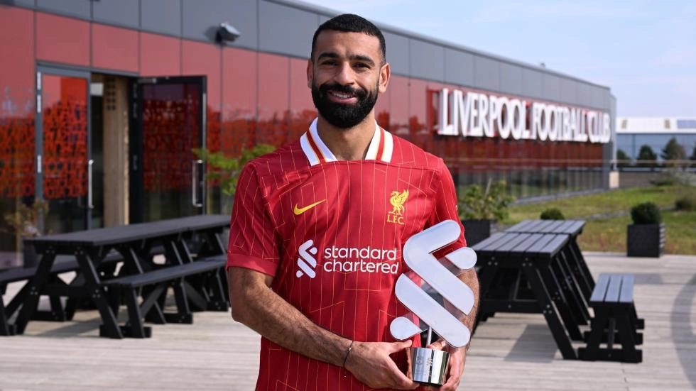 Mohamed Salah voted Liverpool's Men's Player of the Month