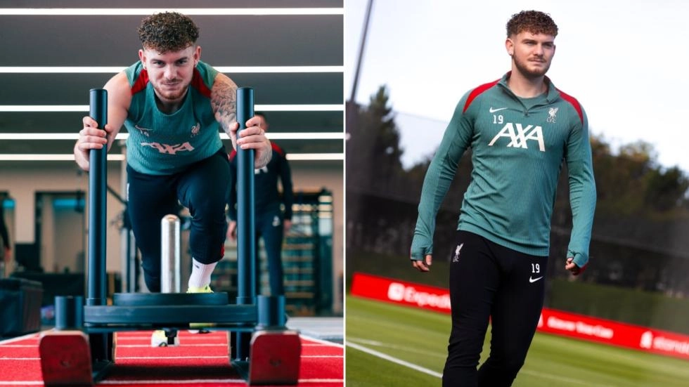 Photos: Gym and running session as Harvey Elliott continues injury rehab