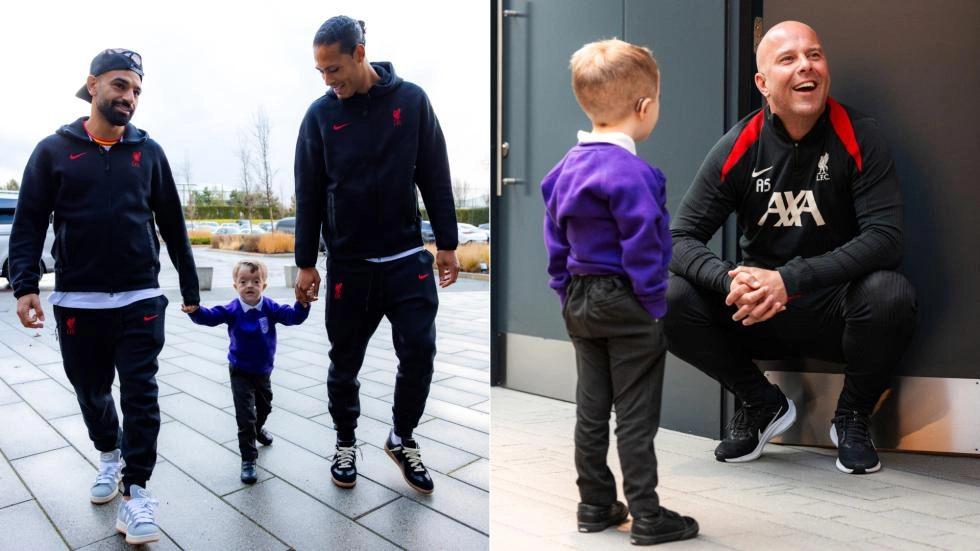 Salah and Van Dijk spring special school surprise for popular young LFC fan  Isaac - Liverpool FC