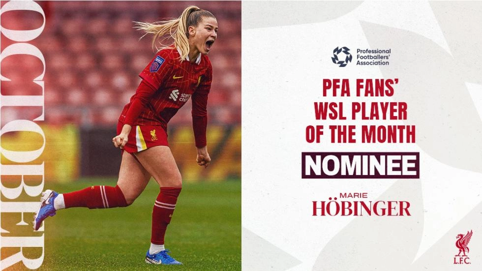 Marie Höbinger up for PFA WSL Fans' Player of the Month