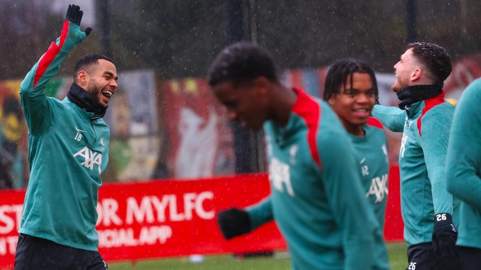 51 training photos from Liverpool's Friday session in the rain