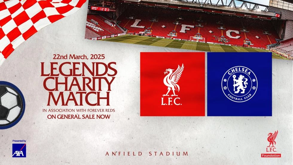 Liverpool Legends gegen Chelsea Legends: Tickets jetzt im allgemeinen Verkauf