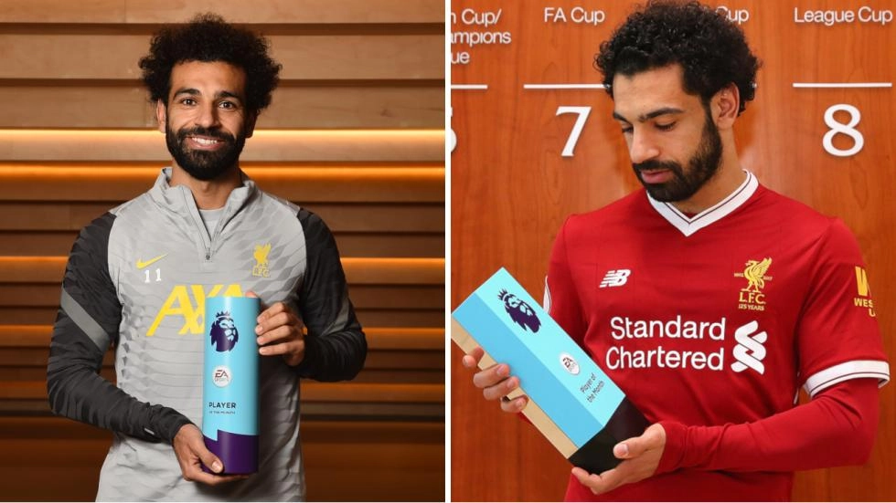 Mo Salah's Premier League Player of the Month prizes through the years