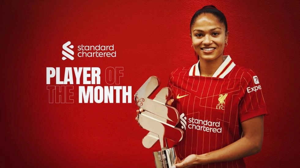 Taylor Hinds wins LFC Women Player of the Month award for November