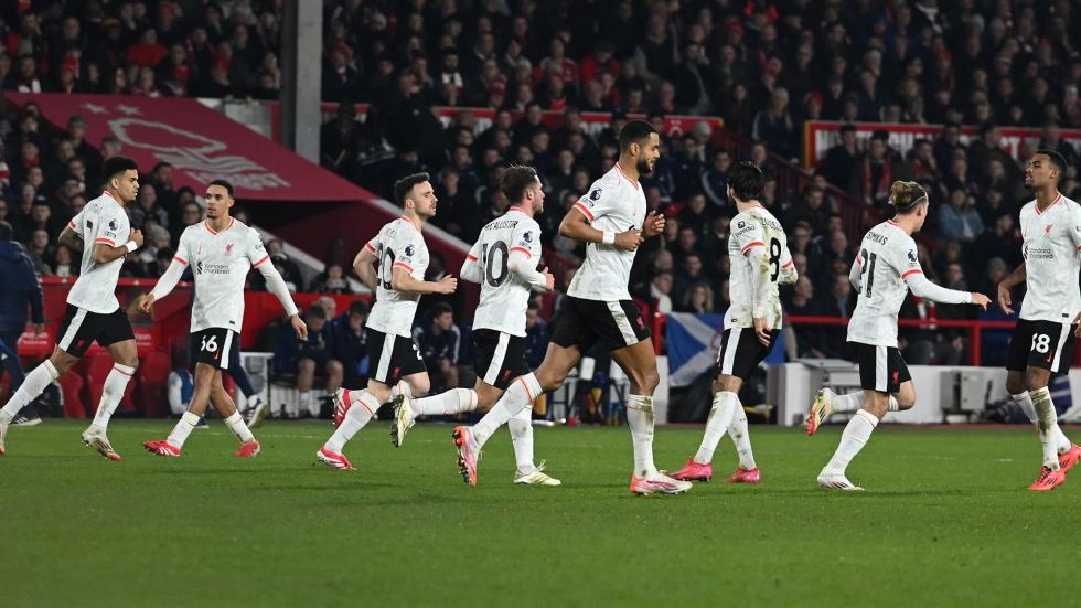 Who was Liverpool's Carlsberg Player of the Match v Nottingham Forest?