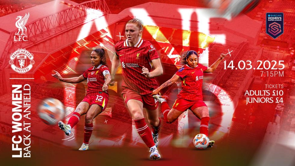 LFC Women set to face Manchester United at Anfield in Friday night showdown