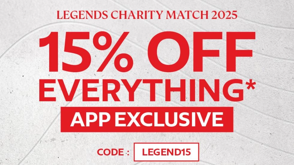 LFC Store app exclusive: Enjoy a 15% discount across legends weekend