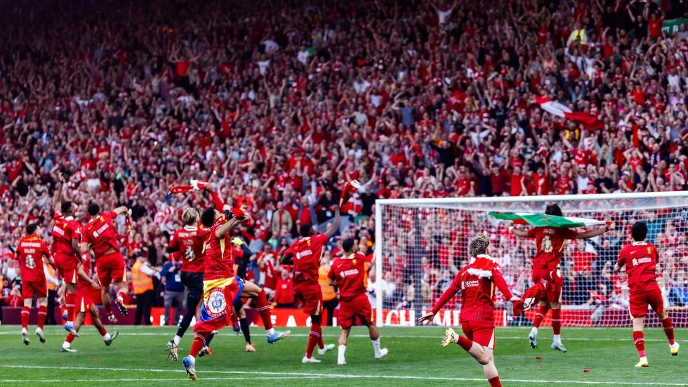 In photos: Joyous scenes as Anfield hails Liverpool clinching league title