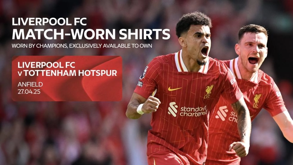 Bid now to own a match-worn Premier League champions shirt