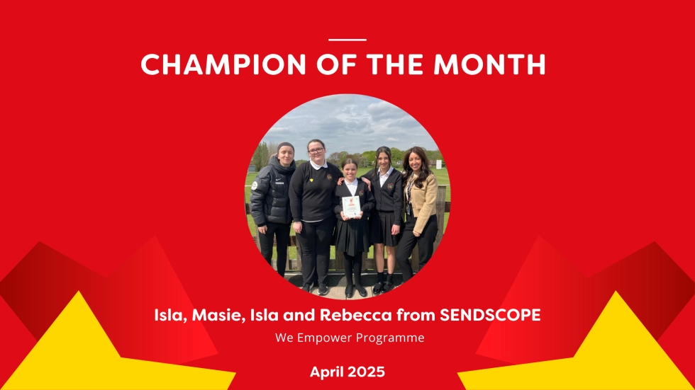 Champion of the Month Graphic April 2025