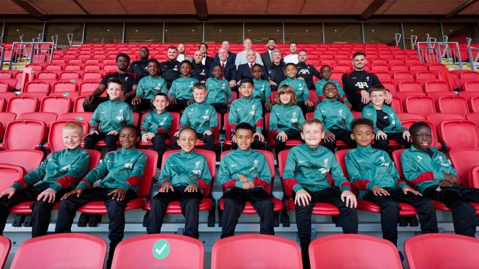 Liverpool FC's new U8s enjoy special signing day at Anfield