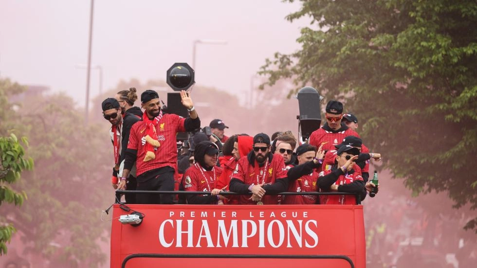 The best photos from Liverpool's open-top bus parade for Premier League title win