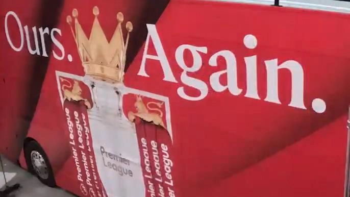 'Ours again' - watch Liverpool's parade bus being wrapped for Monday