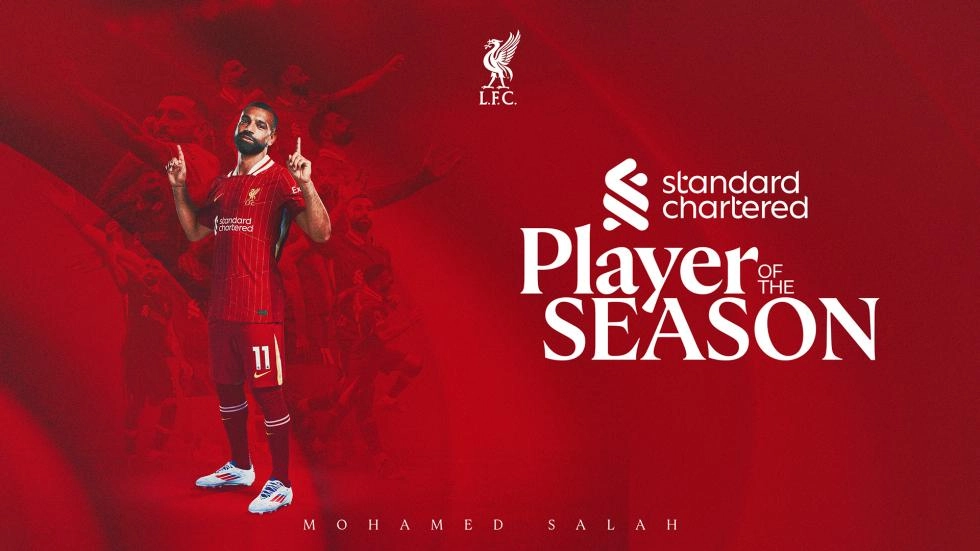 Mohamed Salah wins Liverpool's Men's Player of the Season award for fifth time