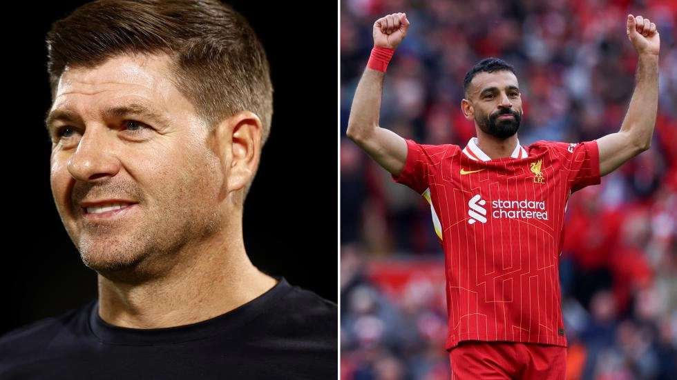 Steven Gerrard reveals Mohamed Salah wish