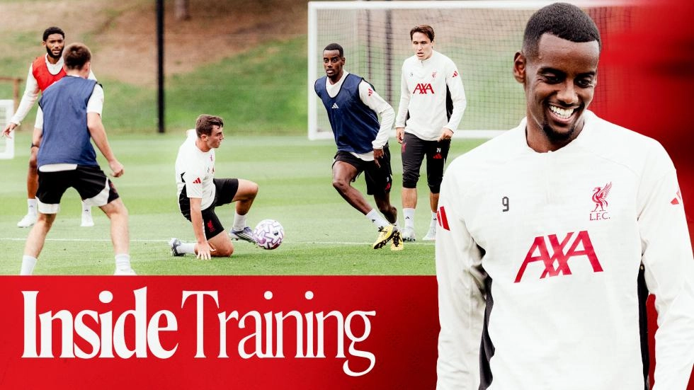 Inside Training: A first Liverpool session for Alexander Isak