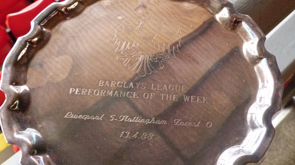 The silver platter artefact that celebrates Liverpool 5-0 Nottingham Forest
