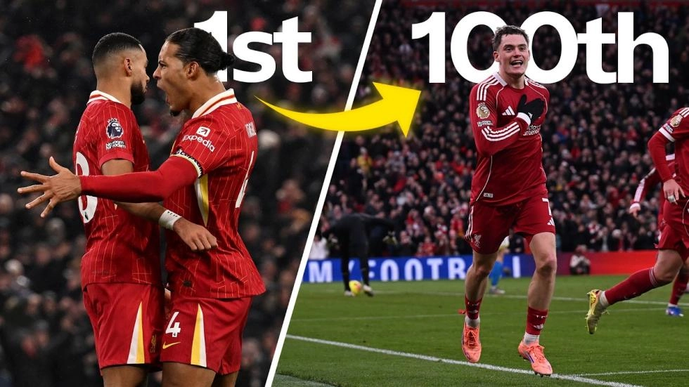 Watch all 100 goals Liverpool scored in 2025