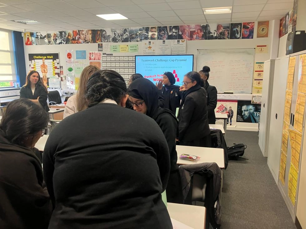 Inspiring year 11 students at a local school on Aspirations Day