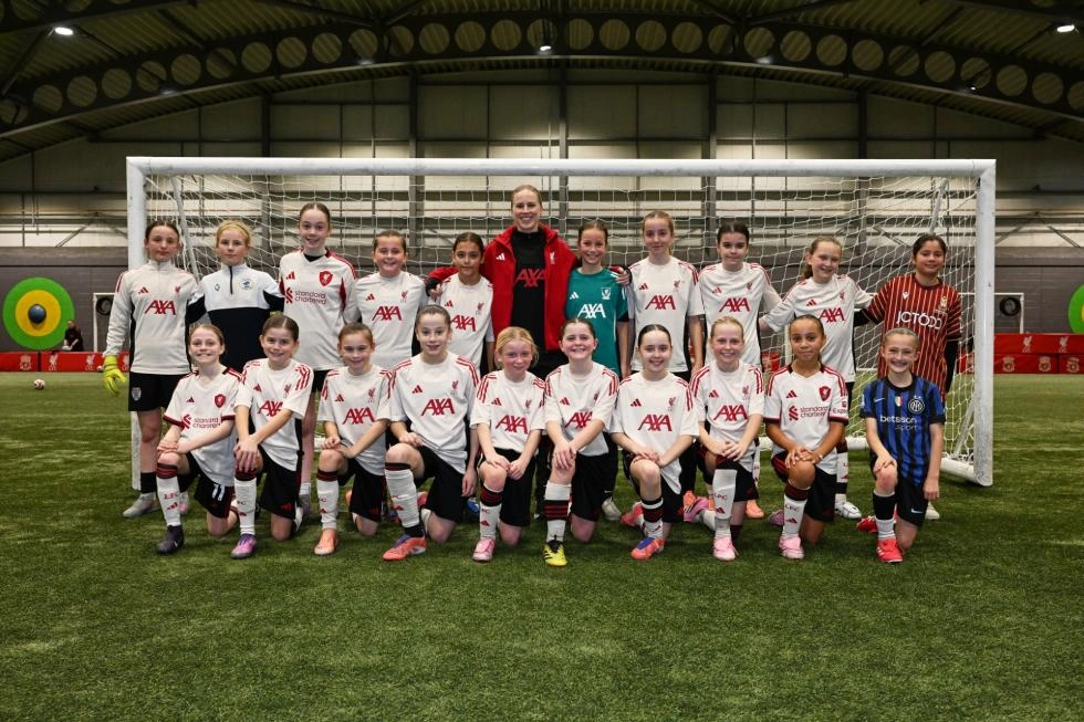 Tash Dowie motivates future stars at LFC Girls Academy training sessions