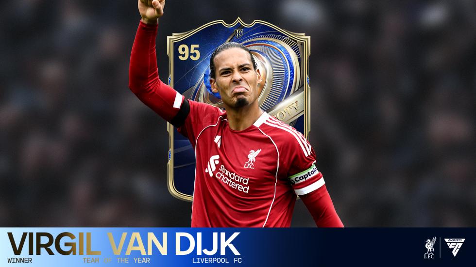 ヴァージル・ヴァン・ダイクが「EA SPORTS FC チーム・オブ・ザ