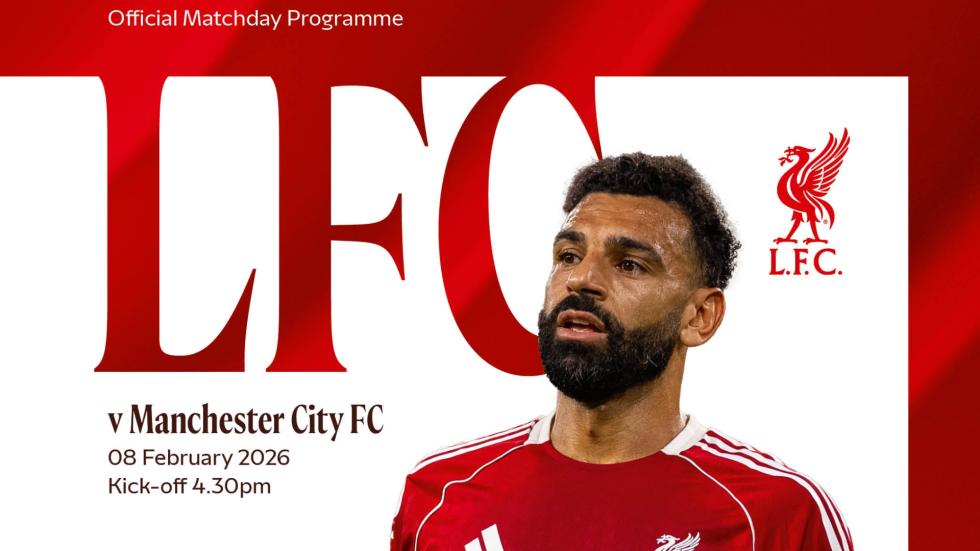 Dapatkan program pertandingan resmi Liverpool vs Manchester City Anda