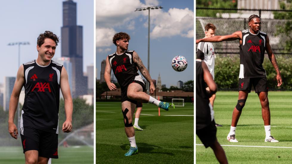 Foto pelatihan: Liverpool meningkatkan pekerjaan pramusim di Chicago