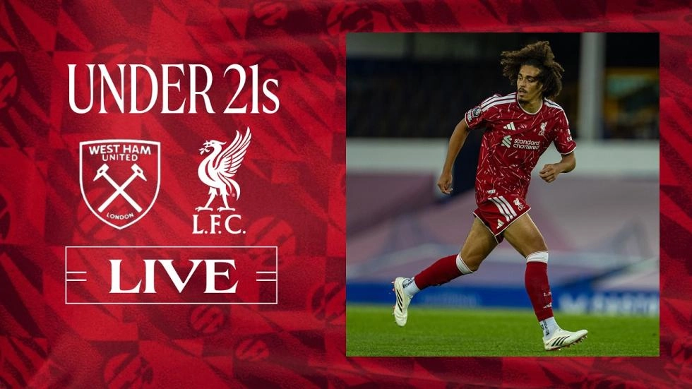 7pm BST: Live U21s football - watch West Ham United v Liverpool