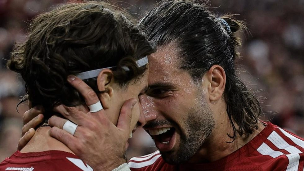 Milos Kerkez scores first international goal with seven Liverpool players in action