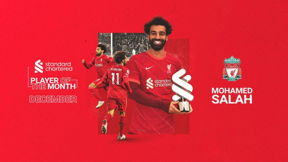 Mo Salah named Standard Chartered Player of the Month for December