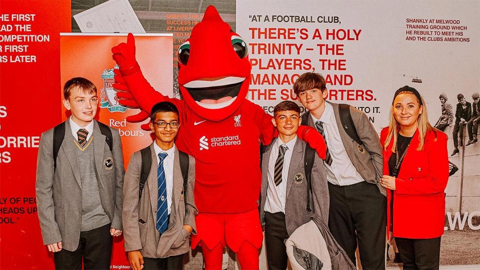 Red Neighbours welcomes local kids to Anfield for school ticket draw